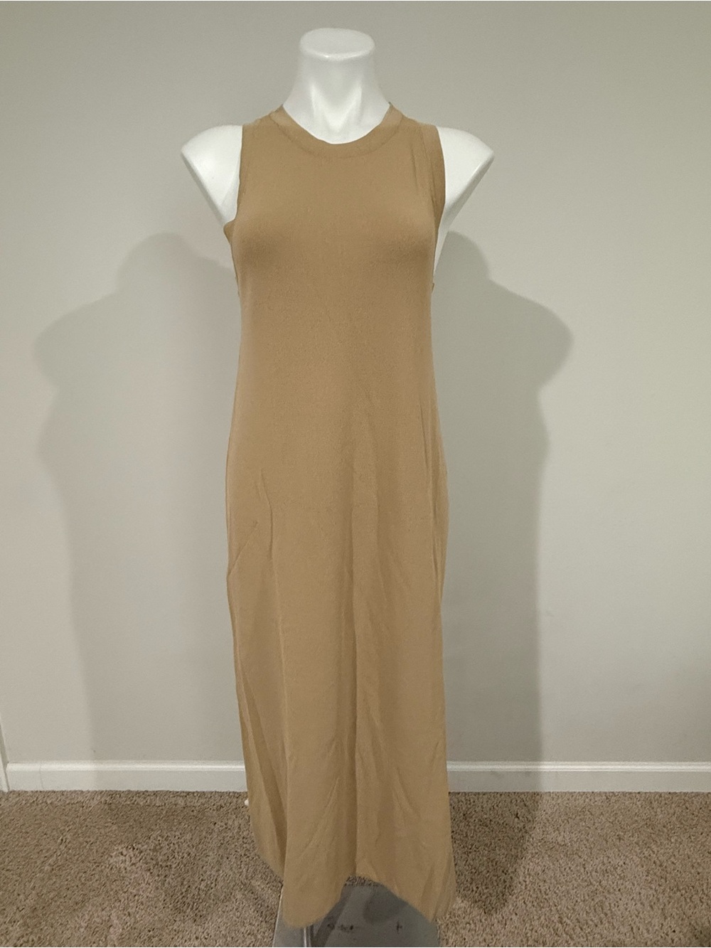 New The Drop Women's Gabriela High-Neck Cut-In A-Line Side-Slit Sweater Large